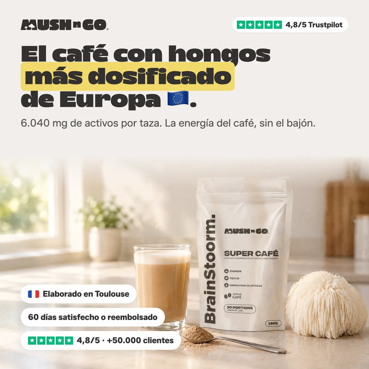 Brainstoorm Café, el café con hongos más dosificado de Europa
