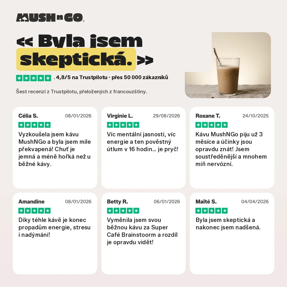Šest recenzí z Trustpilotu, přeložených z francouzštiny