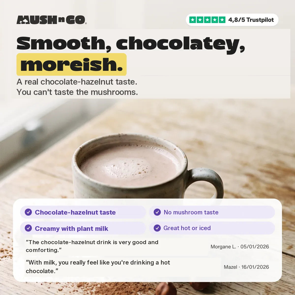 Smooth, chocolatey, moreish: the taste