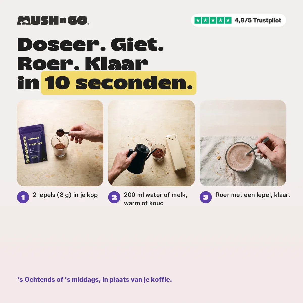 In 10 seconden klaar