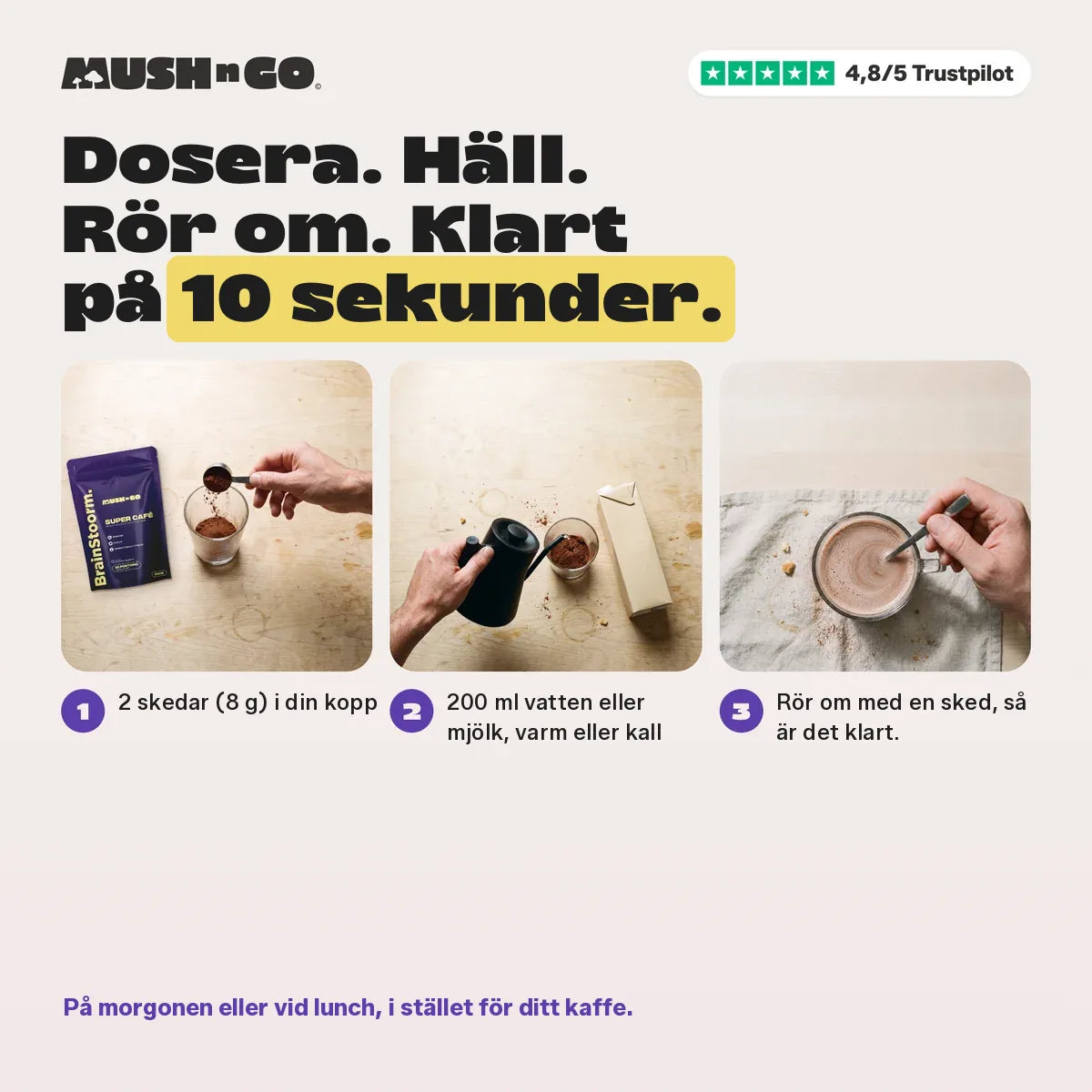 Klart på 10 sekunder