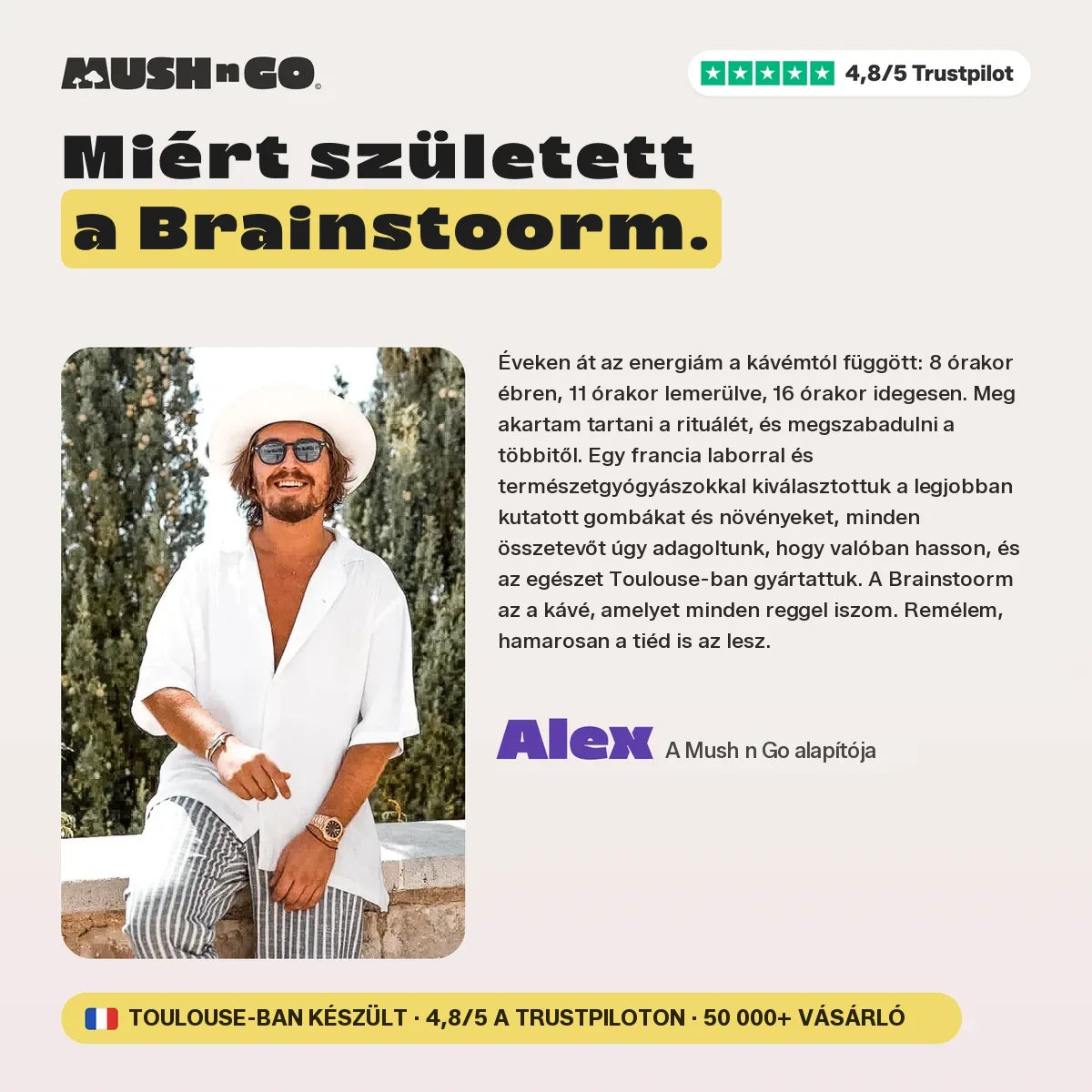Miért alkotta meg Alex a Brainstoorm kávét