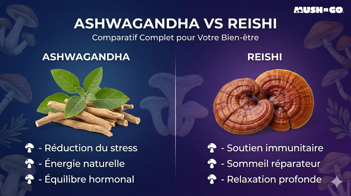 Reishi vs Ashwagandha : Quel Anti-Stress Naturel Choisir en 2026 ?