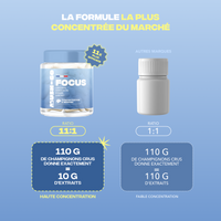 Focus Mush n Go - La formule la plus concentrée du marché, ratio 11:1, haute concentration en extraits de champignons