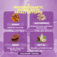 immunite ingredients chaga pleurote reishi huile mct mineraux vitamines