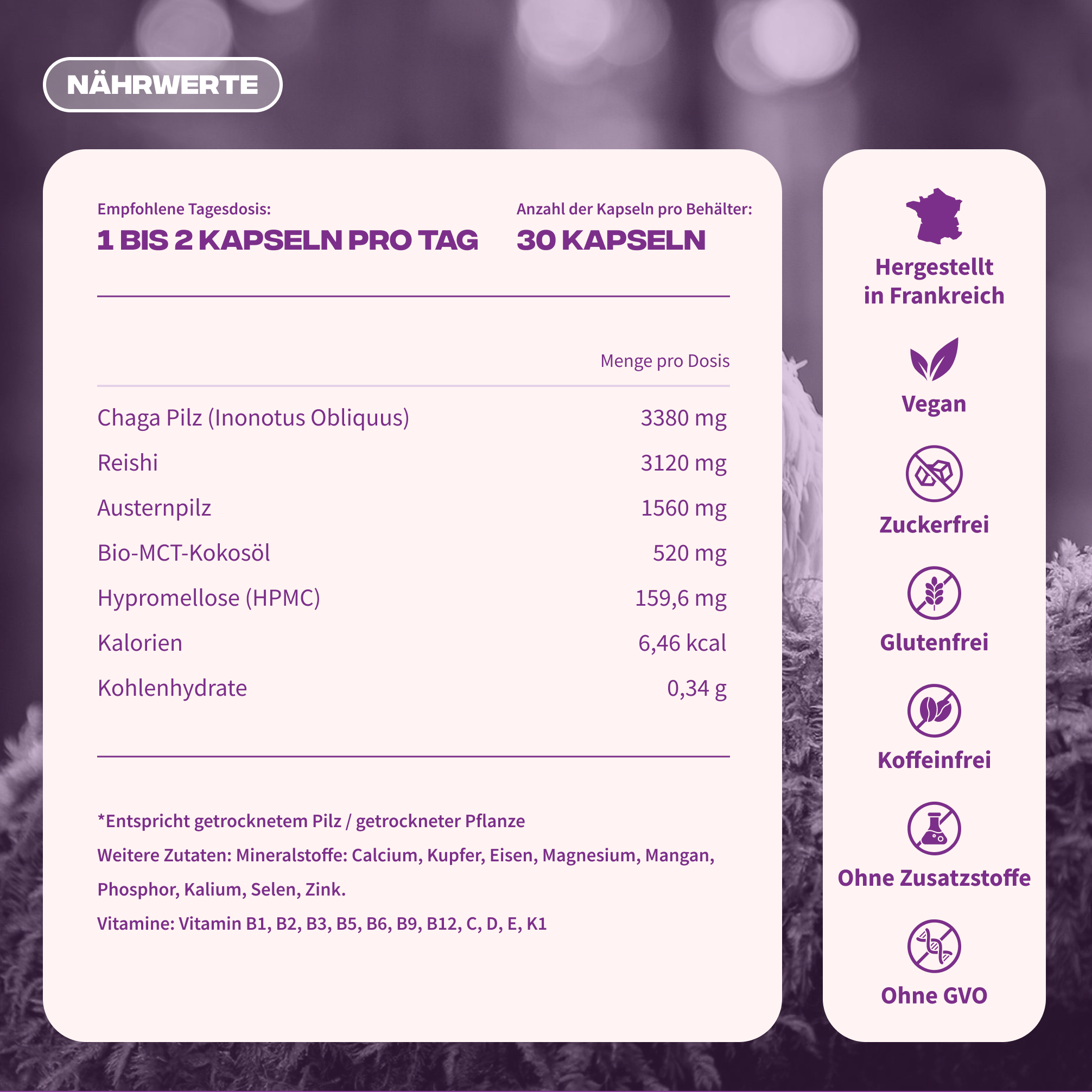 immunite valeurs nutritionnelles vegan sans gluten fabrique france