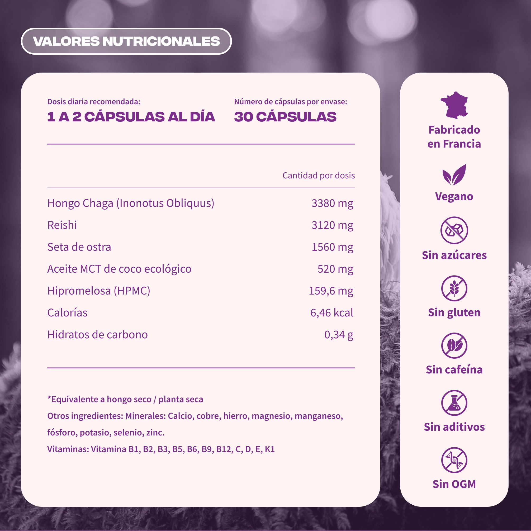 immunite valeurs nutritionnelles vegan sans gluten fabrique france