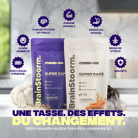 Bienfaits Pack Café Brainstoorm - concentration énergie digestion immunité zéro crash - Mush n Go