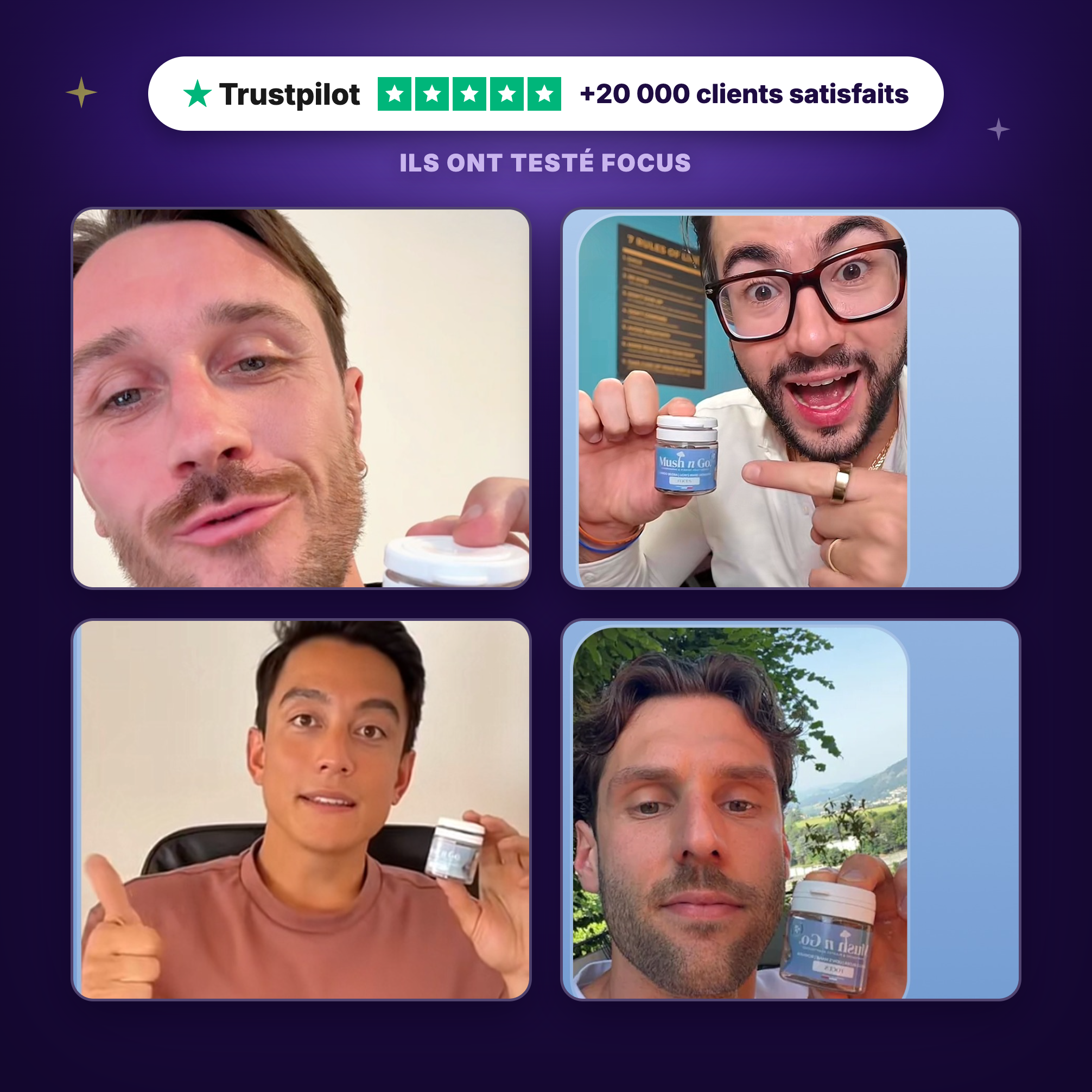 Avis clients Focus Mush n Go - Trustpilot 5 étoiles