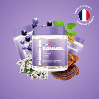 Sommeil+ Mush n Go - Complément alimentaire Reishi, Valériane, Ashwagandha et Mélatonine pour un sommeil réparateur, fabriqué en France