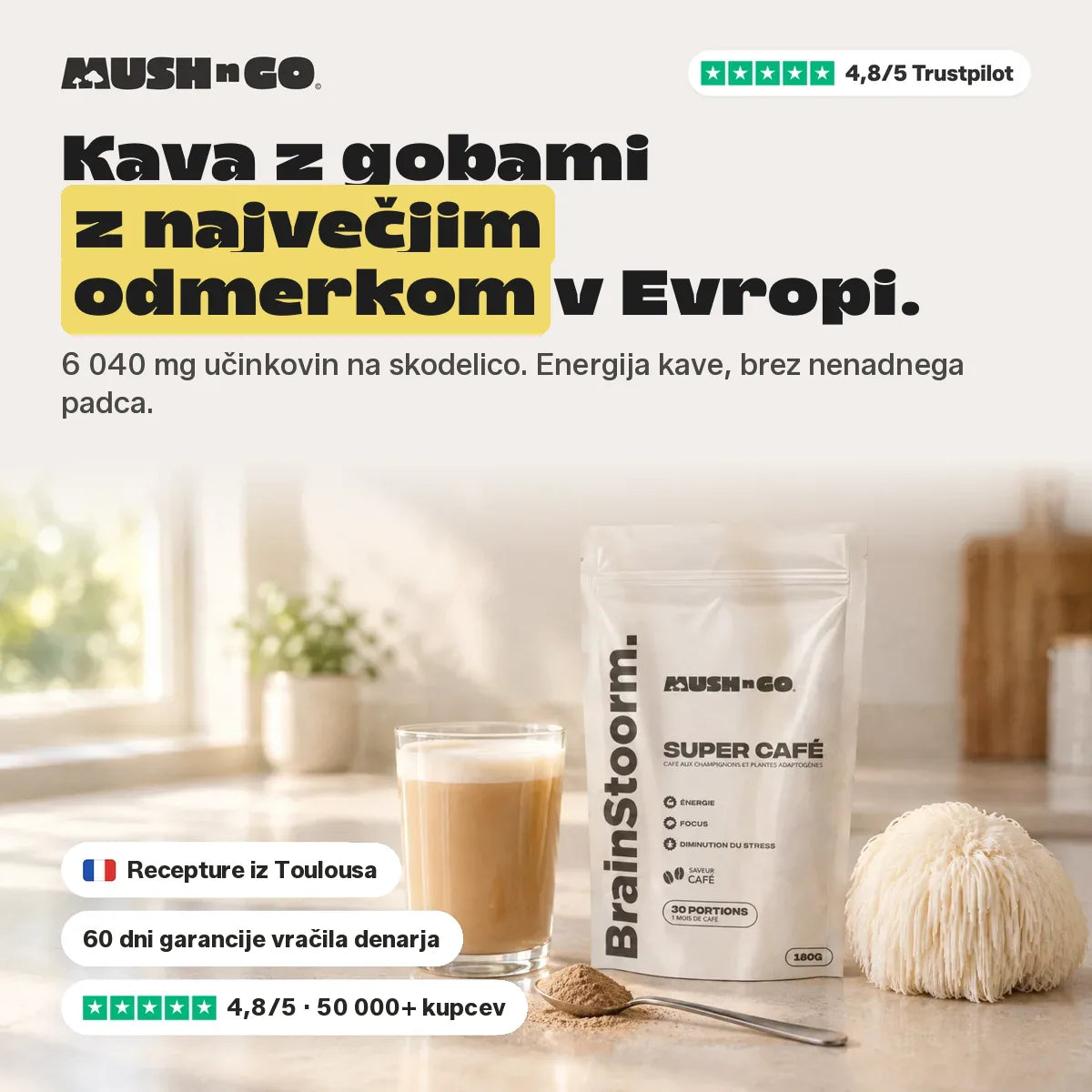 Brainstoorm Café, najbolj koncentrirana kava z gobami v Evropi