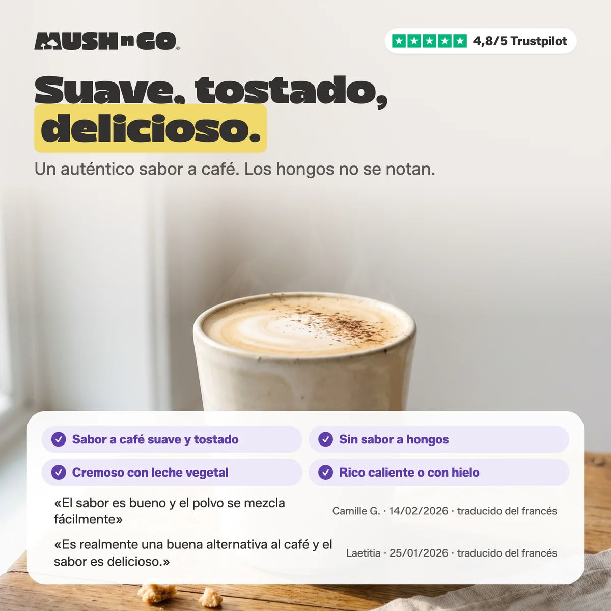 Suave, tostado, delicioso: el sabor