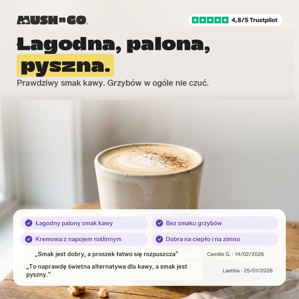 Łagodna, palona, aksamitna: smak