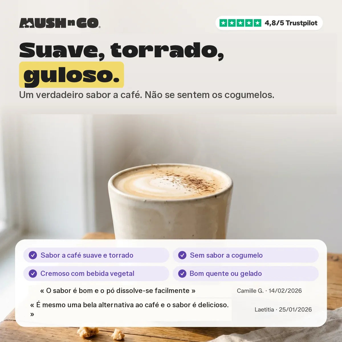 Suave, torrado, guloso: o sabor