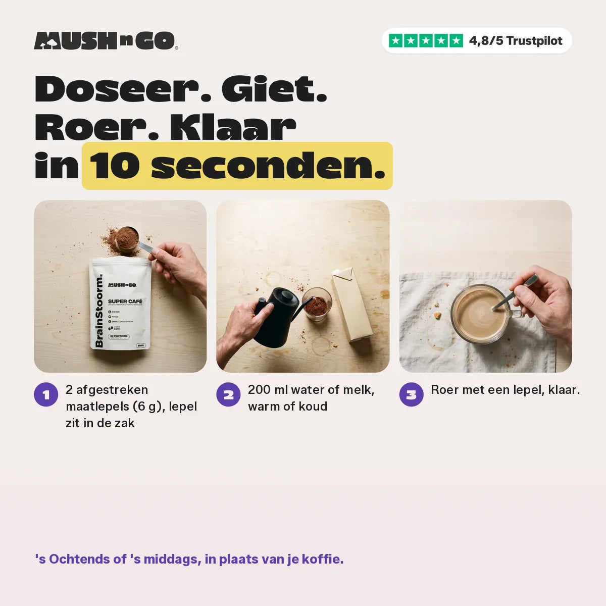 In 10 seconden klaar