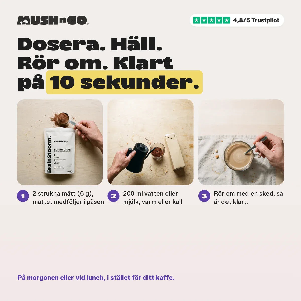 Klart på 10 sekunder