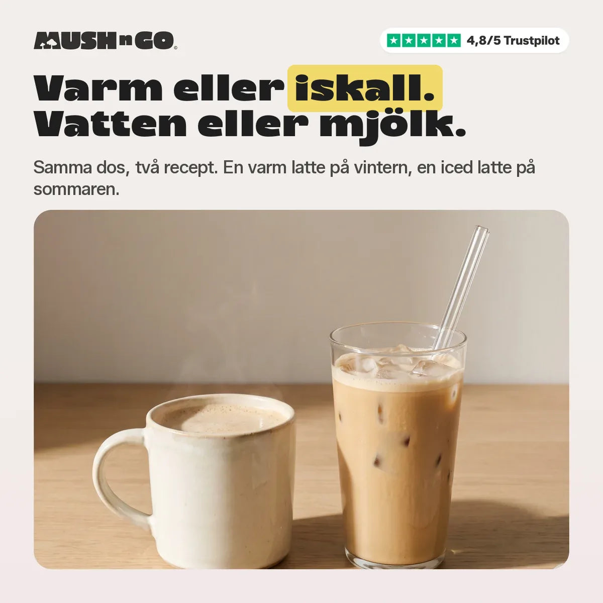 Varm eller iskall, vatten eller mjölk