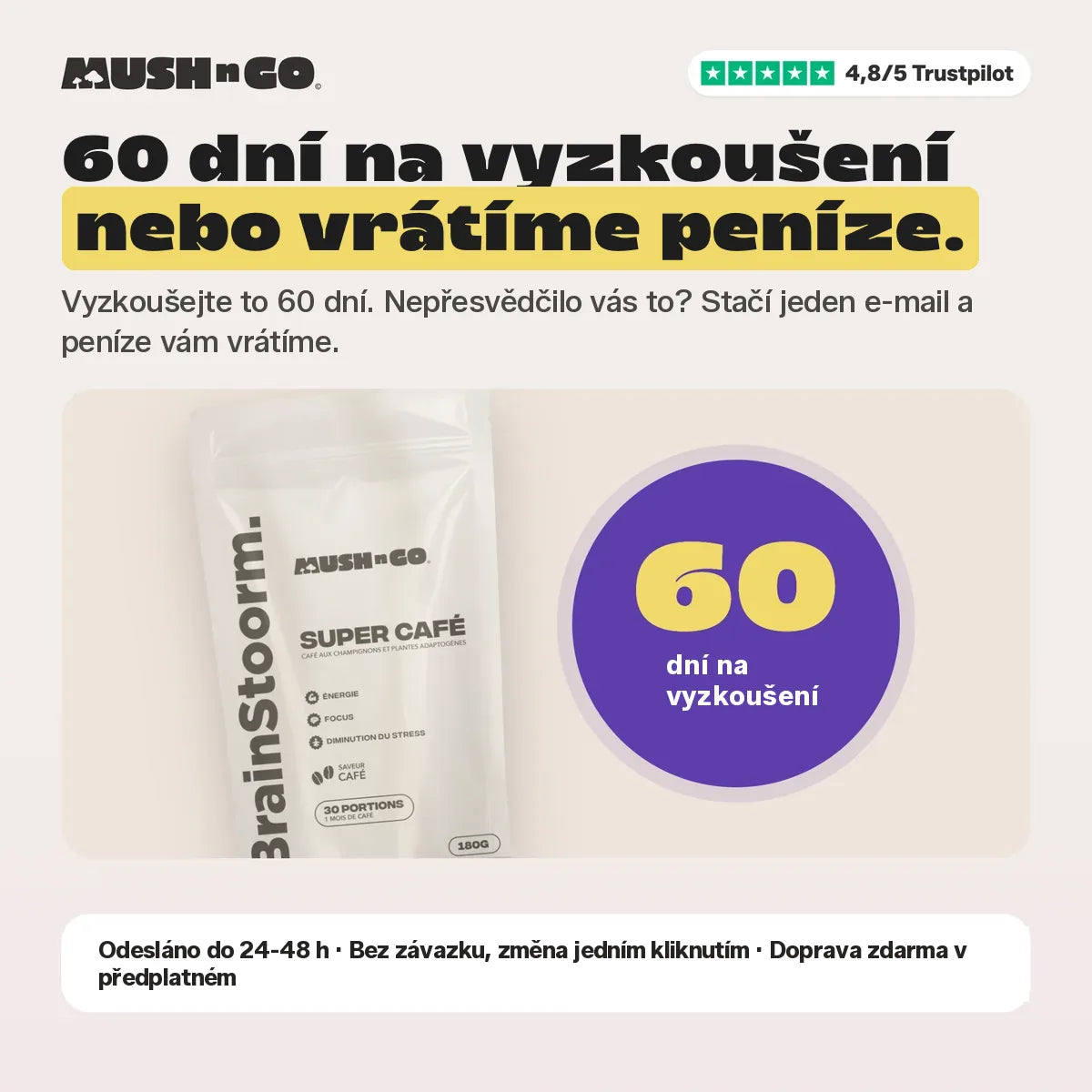 60denní záruka vrácení peněz