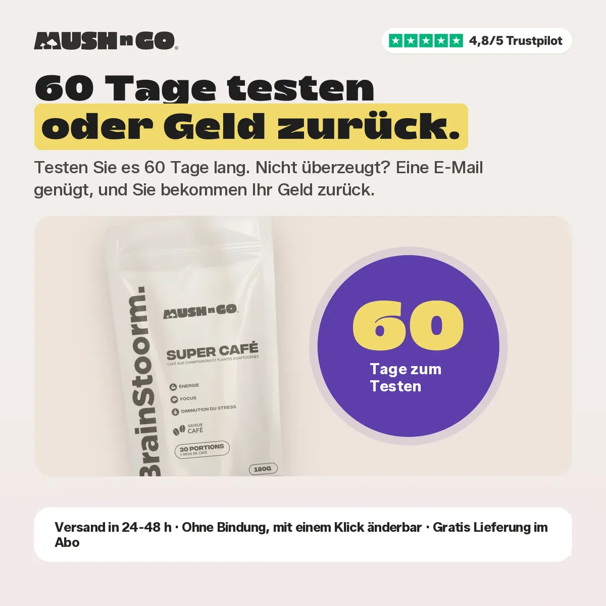 60 Tage Geld-zurück-Garantie
