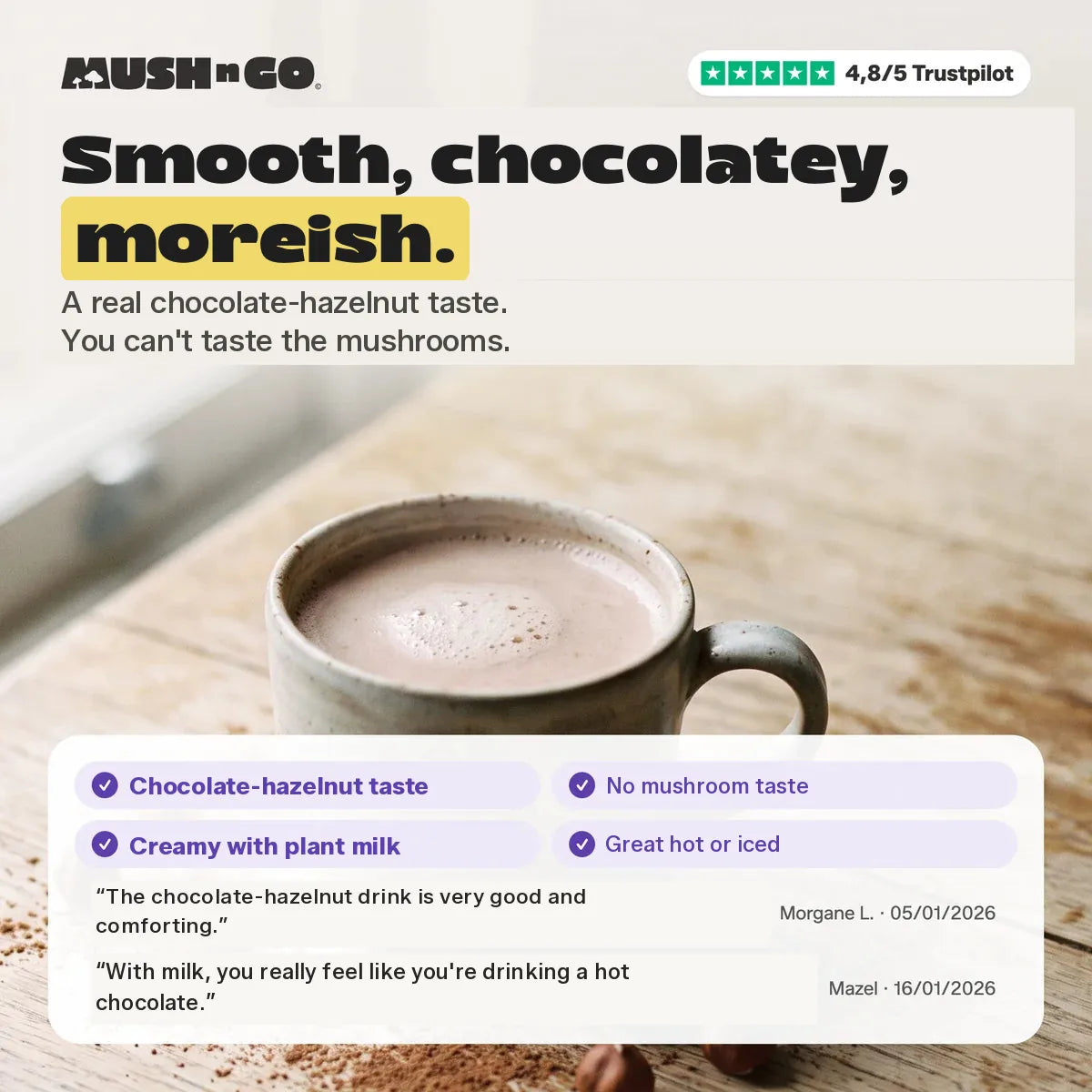 Smooth, chocolatey, moreish: the taste