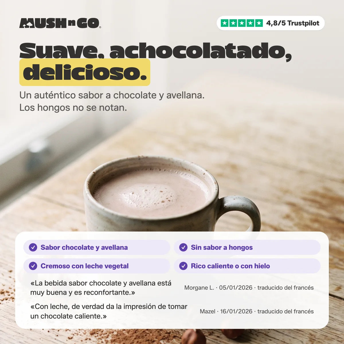 Suave, achocolatado, delicioso: el sabor