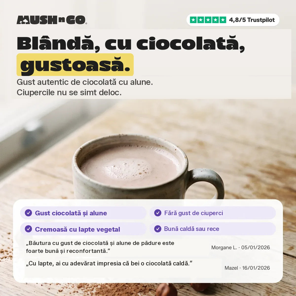 Blând, ciocolatiu, delicios: gustul