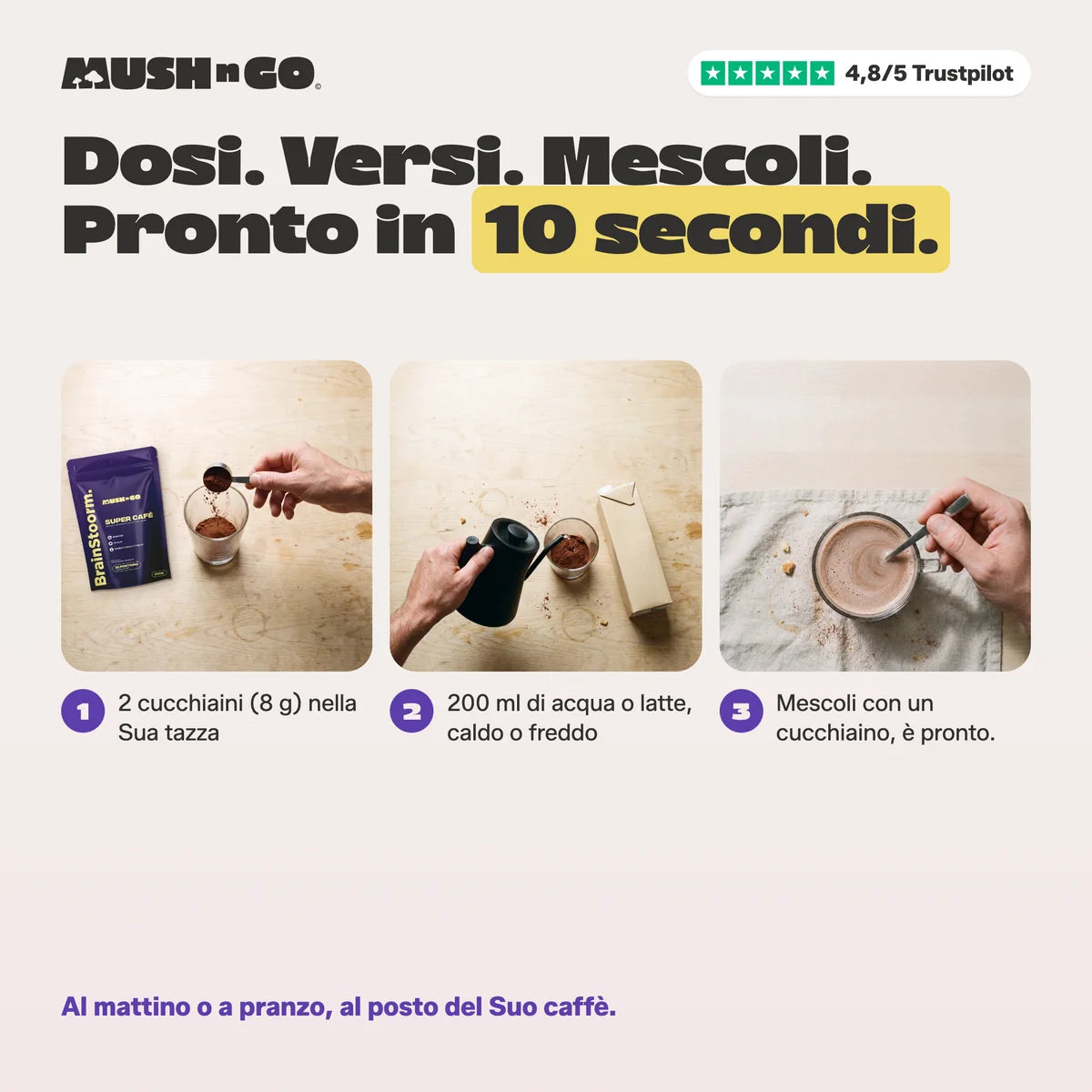 Preparazione in 10 secondi