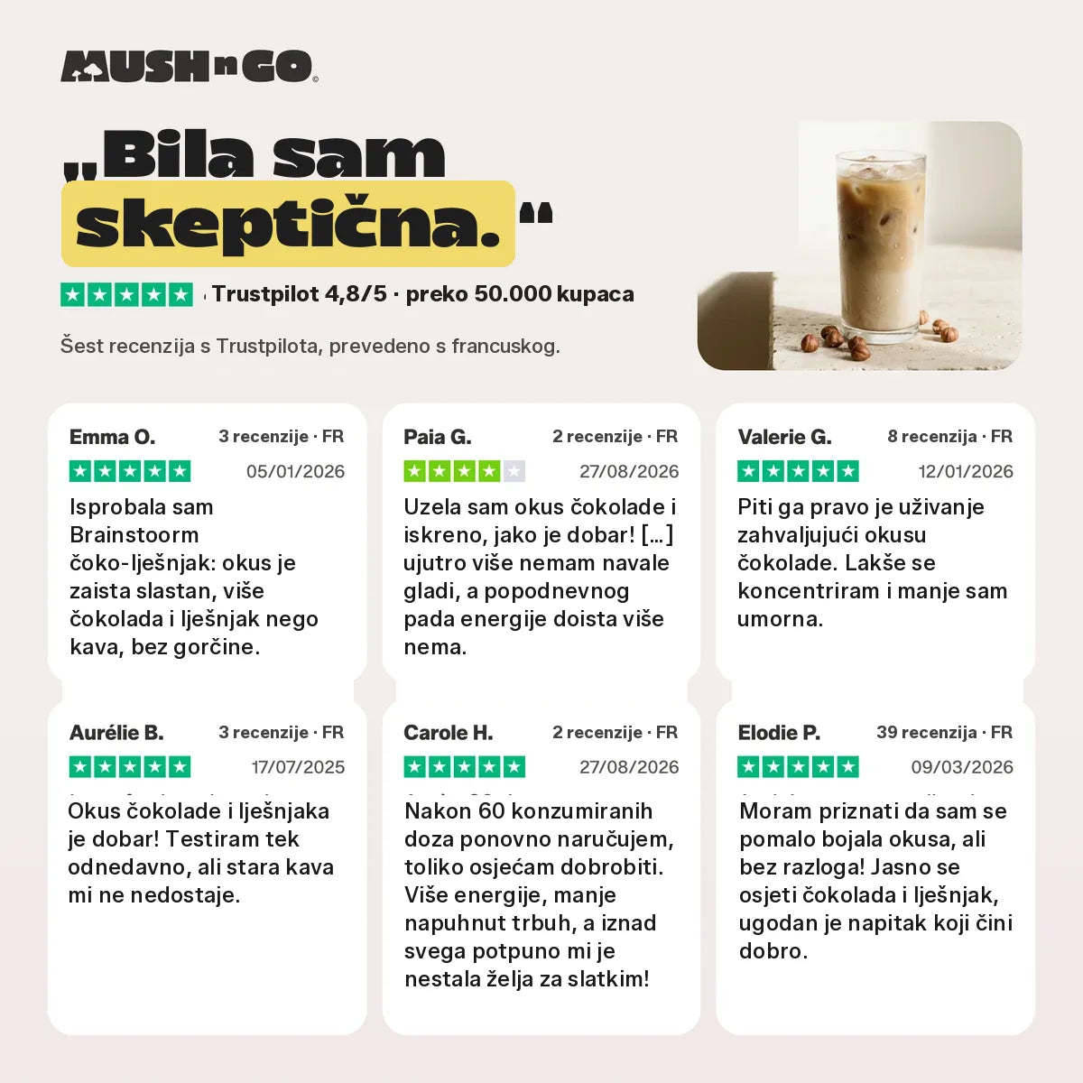 Šest Trustpilot recenzija, prevedenih s francuskog