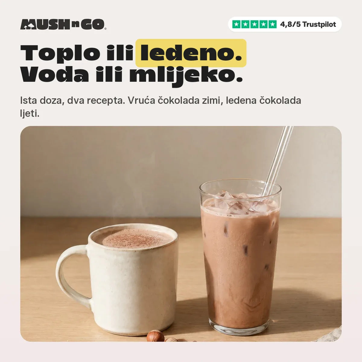 Toplo ili ledeno, s vodom ili mlijekom
