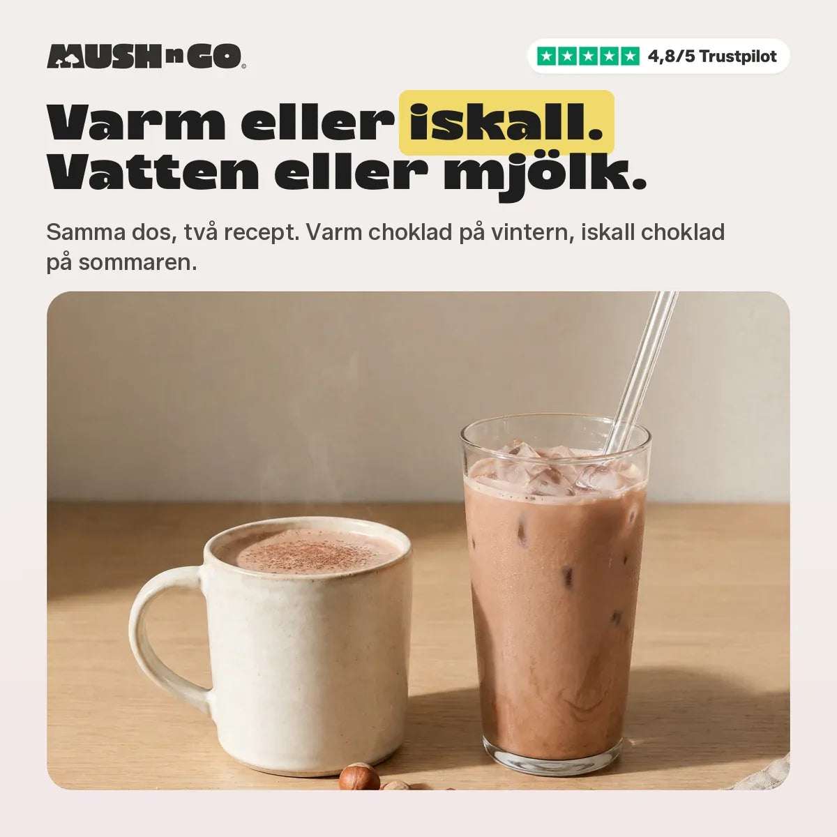 Varm eller iskall, vatten eller mjölk